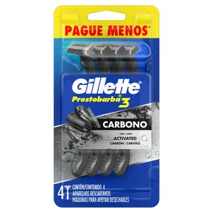 APAR.GILLETTE PRESTOBARBA 3 CARVAO C/4