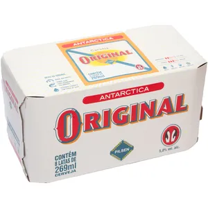 Cerveja ANTARCTICA Original Lata 269ml c/8 Unids.