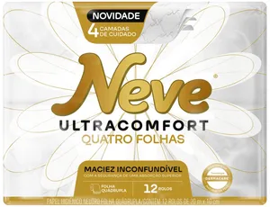 Papel Higiênico NEVE Folha Quádrupla 20m c/12 Unids.