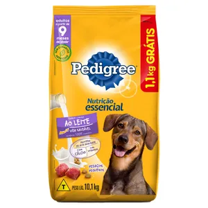 Ração Seca p/ Cães PEDIGREE Nutrição Essencial Adultos Ao Leite/Carne 10,1 kg