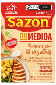 Tempero SAZÓN Na Medida 10 Vegetais/Cheiro-verde 30g