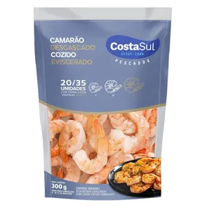 Camarão 20/35 Congelado COSTA SUL Descascado e Cozido Pacote 300g