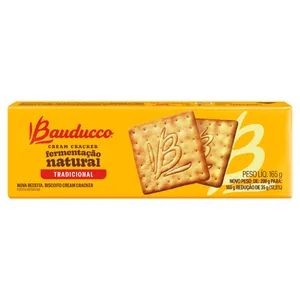 Biscoito Cream Cracker BAUDUCCO Tradicional/Integral 165g