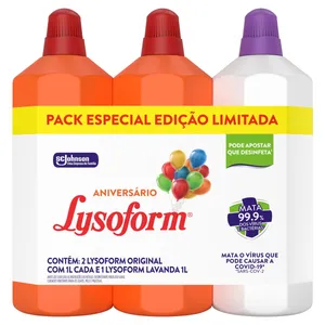 Desinfetante LYSOFORM Original + Lavanda c/3 Unids.