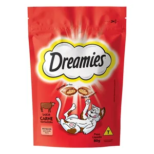RACAO DREAMIES PETISCO CARNE 80G