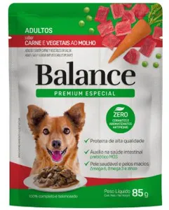 RACAO BALANCE SACHE AD.CAO CNE FRUTAS 85G