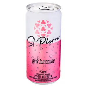 Refrigerante ST. PIERRE Pink Lemon/Red Mint Lata 270ml