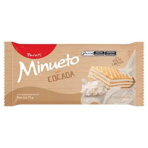Biscoito Wafer PARATI Minueto Cocada 73g