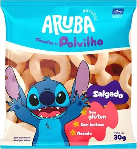Biscoito de Polvilho ARUBA Stitch Salgado/Doce 30g
