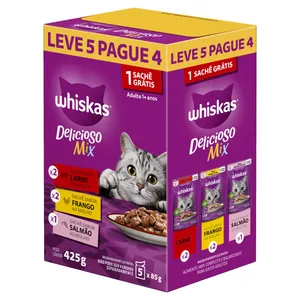RACAO WHISKAS SACHE AD.DELIS.MIX 85G LV5 PG4